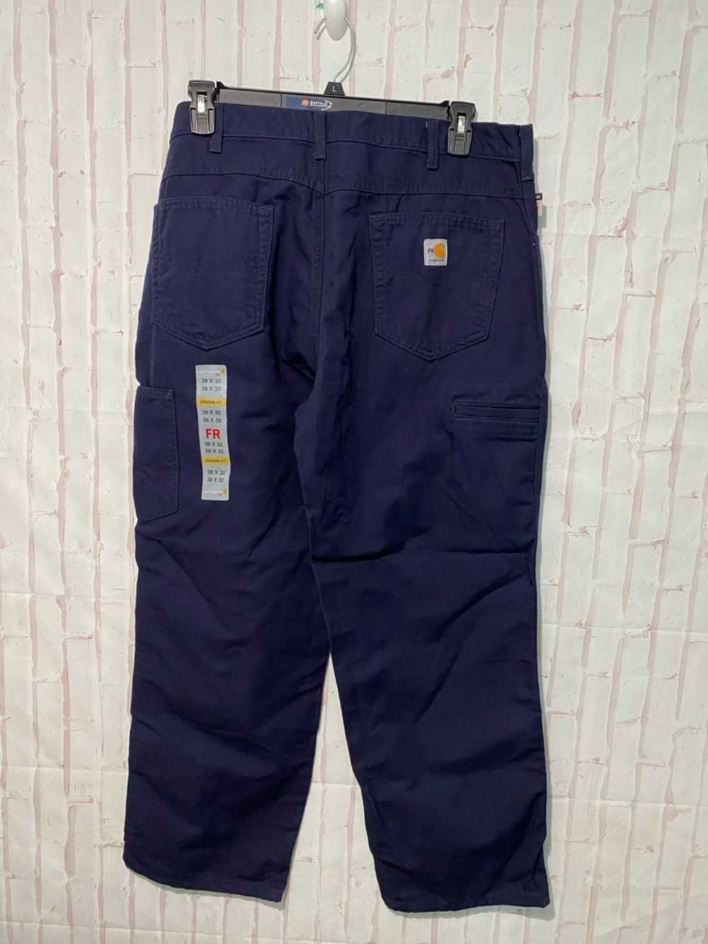 Carhartt Mens NWT Navy Flame Resistant Cat 2 Canvas Work Pants Lot( x2) 38 X 32 - Picture 7 of 15
